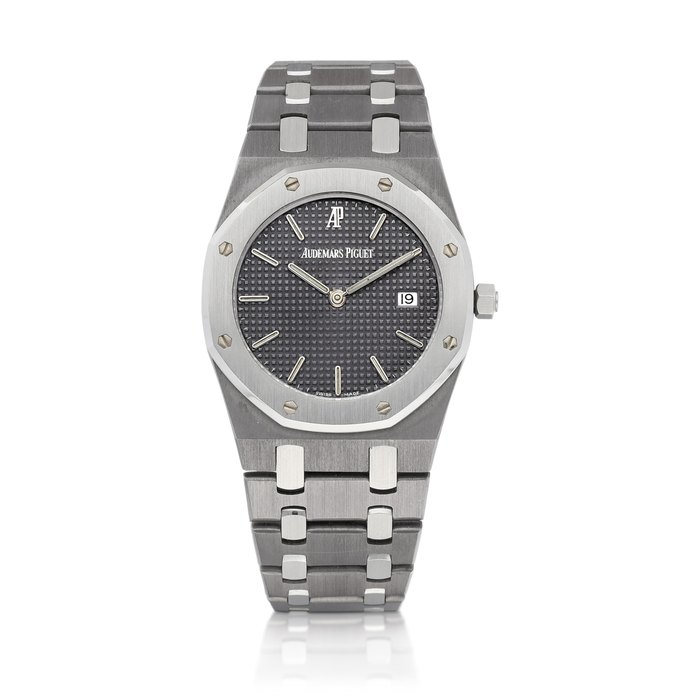 Audemars Piguet Royal Oak "Nick Faldo" Championship Edition, Reference 56175TT.OO.0789TT.01 | A limited edition tantalum and stainless steel bracelet watch with date, Circa 1990 | 愛彼 | 皇家橡樹系列 "Nick Faldo" Championship Edition 型號56175TT.OO.0789TT.01 | 限量版鉭金屬及精鋼鏈帶腕錶，備日期顯示，約1990年製 · 56175TT.OO.0789TT.01