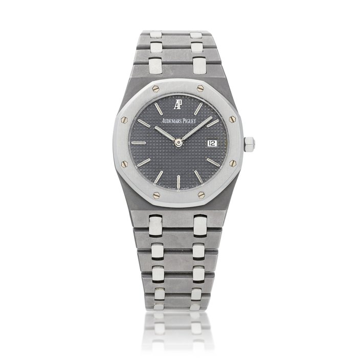 Audemars Piguet Royal Oak "Nick Faldo" Championship Edition, Reference 56175TT.OO.0789TT.01 | A limited edition tantalum and stainless steel bracelet watch with date, Circa 1990 | 愛彼 | 皇家橡樹系列 "Nick Faldo" Championship Edition 型號56175TT.OO.0789TT.01 | 限量版鉭金屬及精鋼鏈帶腕錶，備日期顯示，約1990年製 · 56175TT.OO.0789TT.01