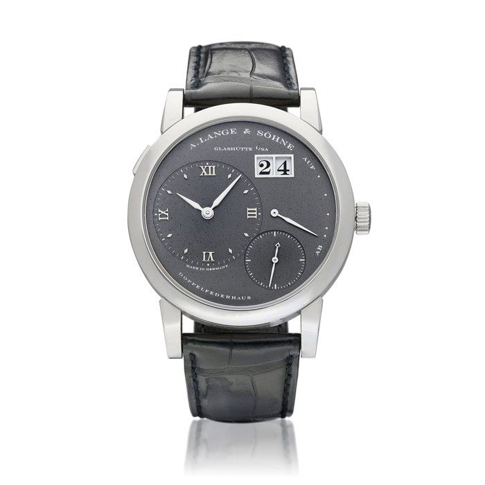 A. Lange & Söhne Lange 1, Reference 101.030/LS1013AG | A white gold wristwatch with digital date display and power reserve indication, Circa 2005 | 朗格 | Lange 1 型號101.030/LS1013AG | 白金腕錶，備數位日期及動力儲備顯示，約2005年製 · 101.030/LS1013AG