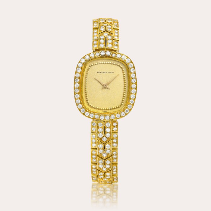 Audemars Piguet A yellow gold and diamond-set bracelet watch, Circa 1975