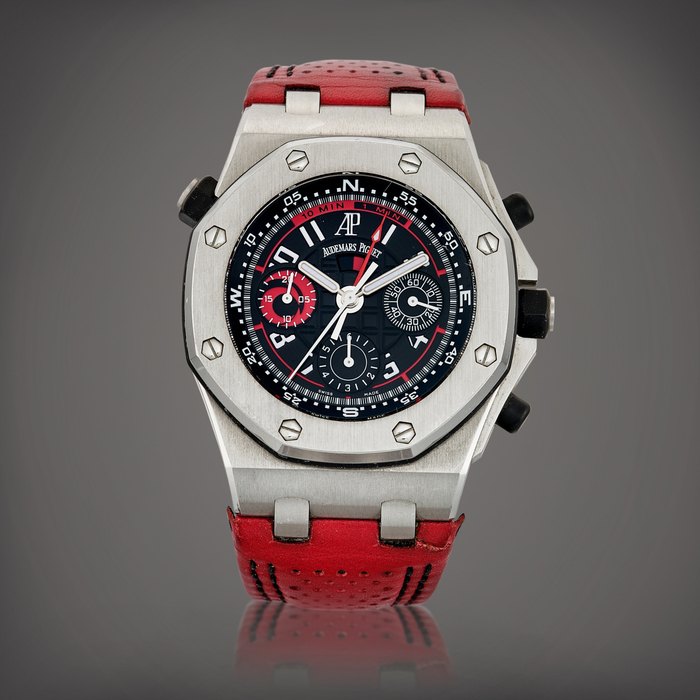 Audemars Piguet Royal Oak Offshore Alinghi Polaris, Reference 26040ST.OO.D002CA.01 | A limited edition stainless steel flyback regatta countdown chronograph wristwatch, Circa 2005 | 愛彼 | 皇家橡樹離岸型系列 Alinghi Polaris 型號26040ST.OO.D002CA.01 | 限量版精鋼飛返賽艇倒計時腕錶，約2005年製 · 26040ST.OO.D002CA.01