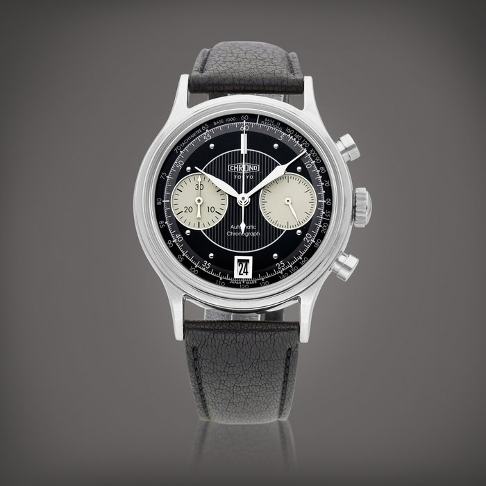 Chrono Tokyo Tic Tac x Hajime Asaoka, Reference CH001K | A stainless steel chronograph wristwatch with date, Circa 2020 | Tic Tac x Hajime Asaoka 型號CH001K | 精鋼計時腕錶，備日期顯示，約2020年製 · CH001K