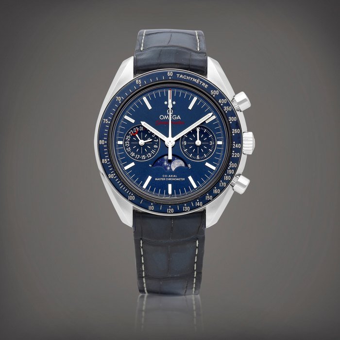 Omega Speedmaster Moonphase, Reference 304.33.44.52.03.001 | A stainless steel chronograph wristwatch with date and moon phases, Circa 2022 | 歐米茄 | 超霸系列月相 型號304.33.44.52.03.001 | 精鋼計時腕錶，備日期及月相顯示，約2022年製