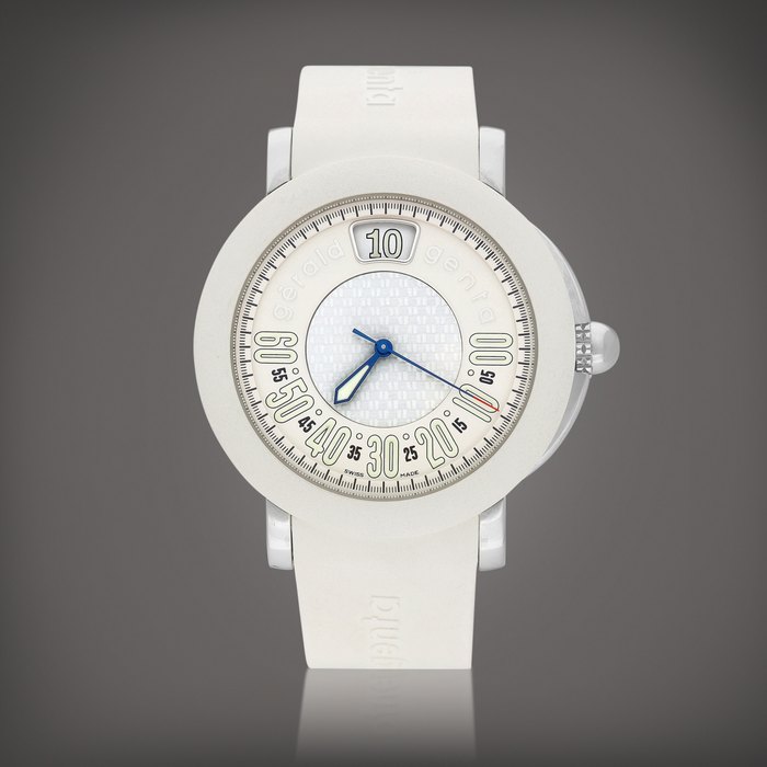 Gérald Genta Retro Sport, Reference RSP.X.10 | A stainless steel jumping hours wristwatch with retrograde minutes, Circa 2000 | Retro Sport 型號RSP.X.10 | 精鋼跳時腕錶，備逆跳分鐘顯示，約2000年製 · RSP.X.10