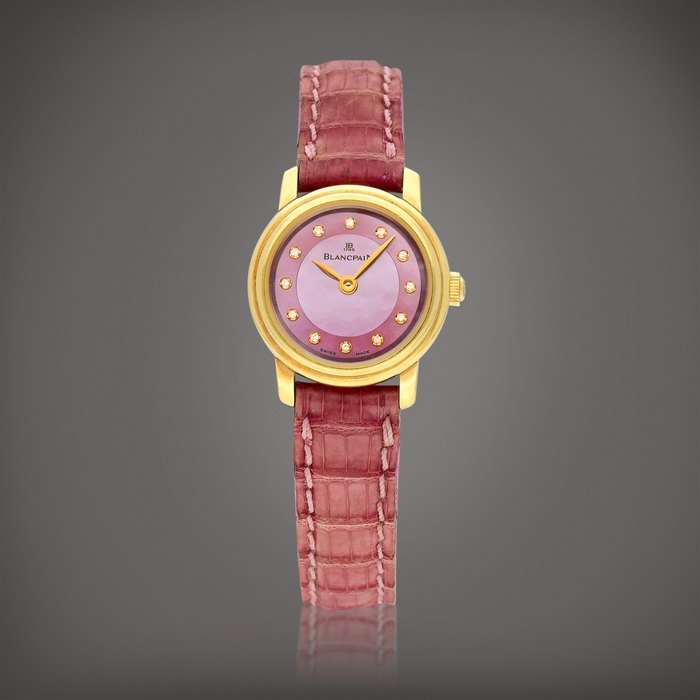 Blancpain Ladybird | A yellow gold and diamond-set wristwatch with mother-of-pearl dial, Circa 2000 | 寶珀 | Ladybird | 黃金鑲鑽石腕錶，備珠母貝錶盤，約2000年製