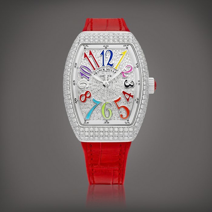 Franck Muller Vanguard, Reference V 32 SC AT FO D CD | A white gold and diamond-set wristwatch, Circa 2022 | Vanguard 型號V 32 SC AT FO D CD | 白金鑲鑽石腕錶，約2022年製 · ERENCE