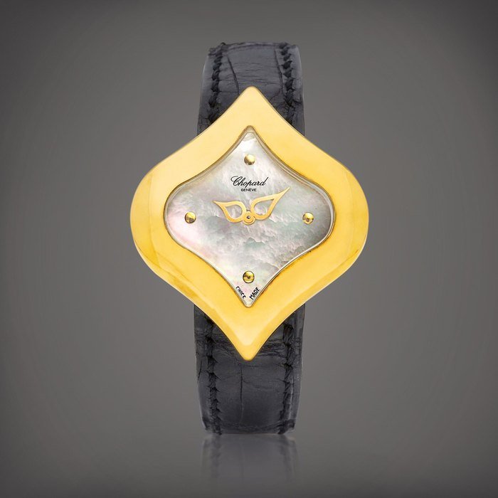 Chopard Pushkin, Reference 12/7412 | A yellow gold wristwatch with mother-of-pearl dial, Circa 2010 | 蕭邦 | Pushkin 型號12/7412 | 黃金腕錶，備珠母貝錶盤，約2010年製 · 12/7412