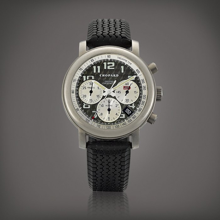 Chopard Mille Miglia, Reference 8407 | A titanium chronograph wristwatch with date, Circa 2015 | 蕭邦 | Mille Miglia 型號8407 | 鈦金屬計時腕錶，備日期顯示，約2015年製 · 8407