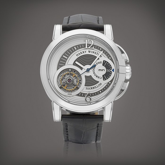 Harry Winston Midnight, Reference 450MMTC42W | A limited edition white gold tourbillon chronograph wristwatch, Circa 2010 | 海瑞溫斯頓 | Midnight 型號450MMTC42W | 限量版白金陀飛輪計時腕錶，約2010年製 · 450MMTC42W
