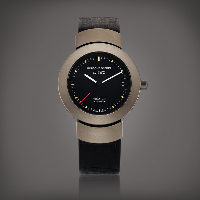 Porsche Design Reference 3520 | A titanium wristwatch with date, Made in collaboration with IWC, Circa 1980 | 型號3520 |鈦金屬腕錶，備日期顯示，與萬國合製，約1980年製 · 3520
