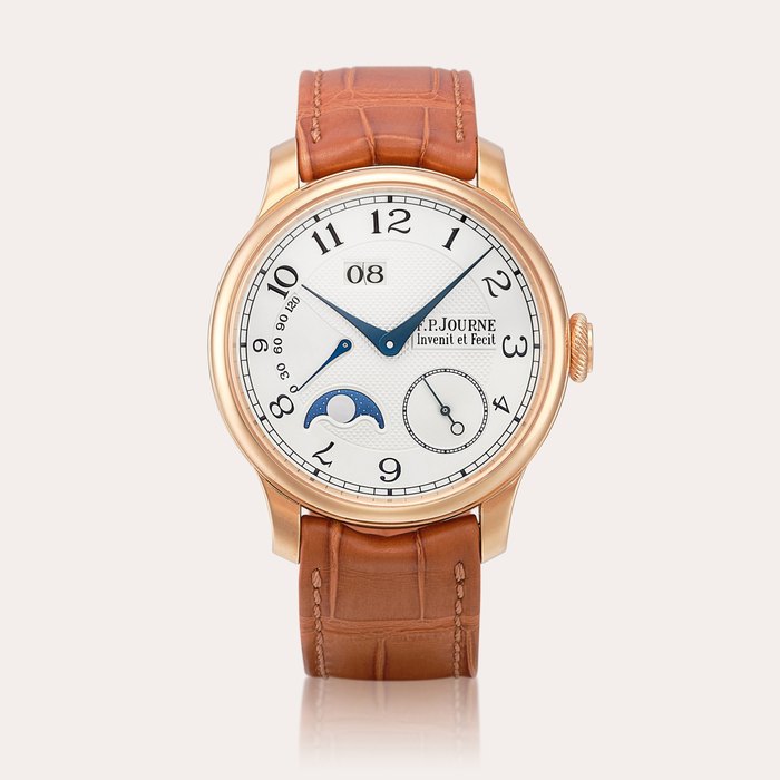 F.P. Journe Octa Automatique Lune | A pink gold wristwatch with date, power reserve and moon phases, Circa 2019