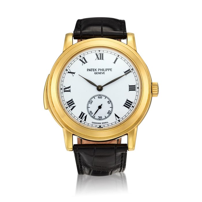 Patek Philippe Reference 5079 | A yellow gold minute repeating wristwatch with cathedral gongs and enamel dial, Circa 2004 | 百達翡麗 | 型號 5079 | 黃金三問腕錶，備大教堂音簧及琺瑯錶盤，約2004年製 · 5079