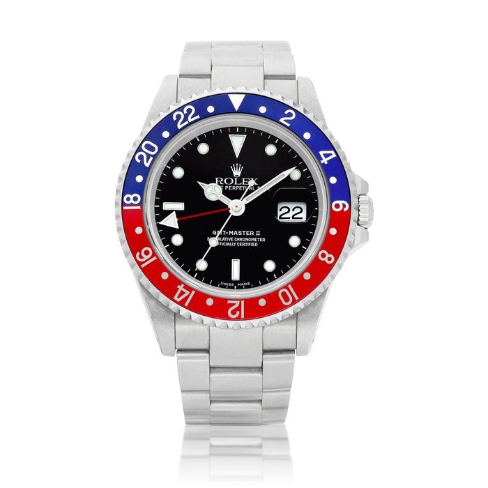 Rolex GMT-Master II, Reference 16710 | A stainless steel dual time zone wristwatch with date and bracelet, Circa 2003 | 勞力士 | GMT-Master II 型號16710 | 精鋼兩地時間鏈帶腕錶，備日期顯示，約2003年製 · 16710