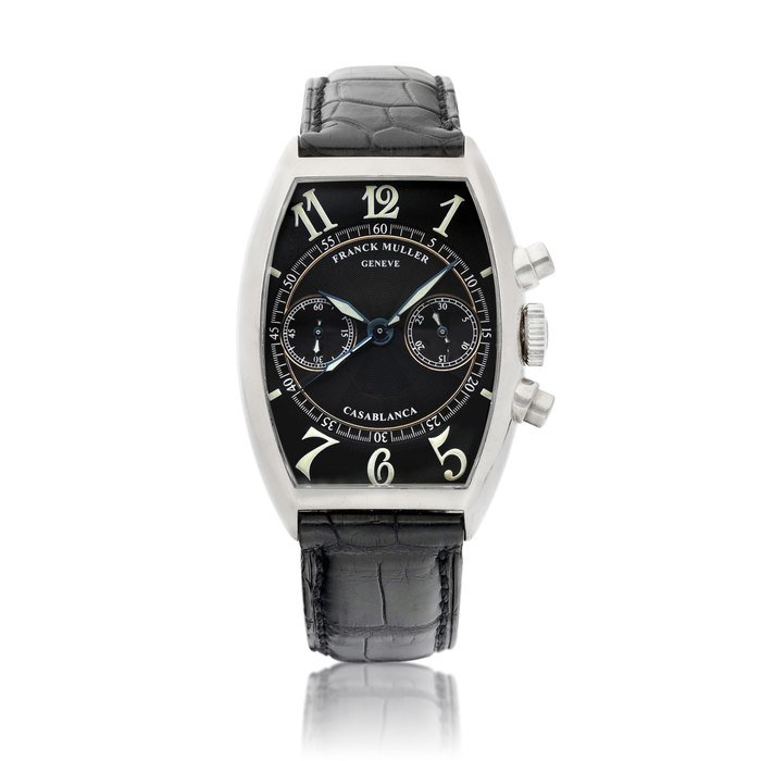Franck Muller Casablanca, Reference 5850 C CC |  A white gold chronograph wristwatch, Circa 1998 |  Casablanca  型號5850 C CC  | 白金計時腕錶，約1998年製 · 5850