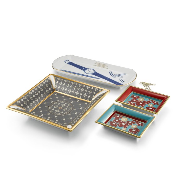 Patek Philippe A set of four commemorative Limoges porcelain and enamel dishes, Circa 2000, 2011 and 2021 | 百達翡麗 | 一套四件利摩日陶瓷及琺瑯擺飾盤，約2000、2011及2021年製