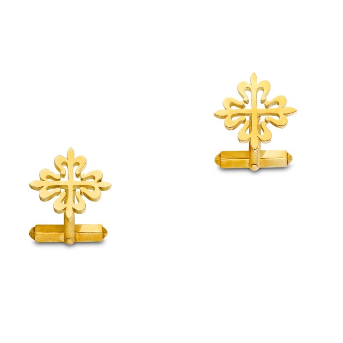 Patek Philippe Calatrava Cross | A pair of pink gold cufflinks, Circa 2005 | 百達翡麗 | Calatrava Cross | 一對粉紅金袖扣，約2005年製