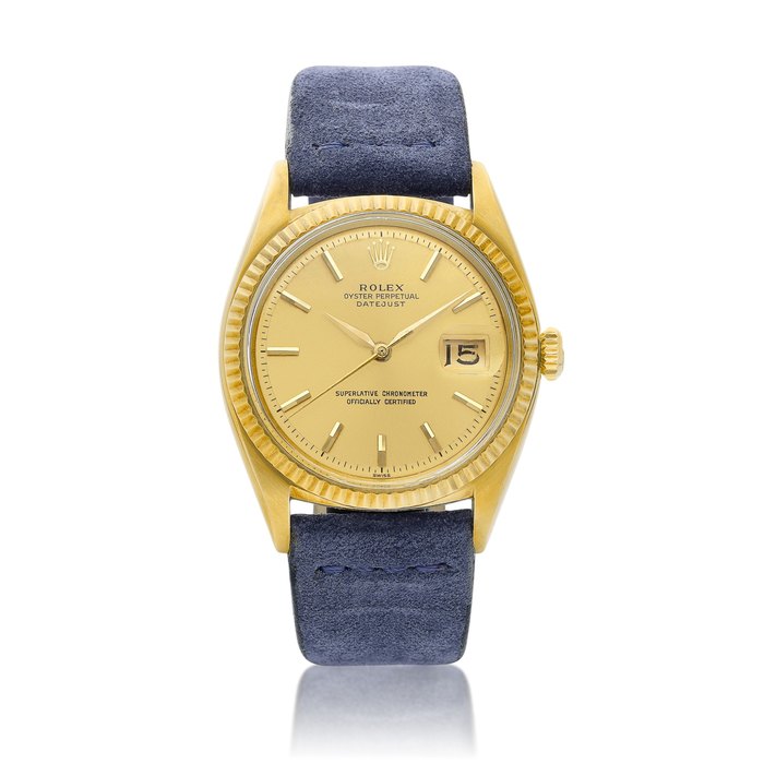 Rolex DateJust | A yellow gold wristwatch with date, Circa 1962 | 勞力士 | DateJust | 黃金腕錶，備日期顯示，約1962年製