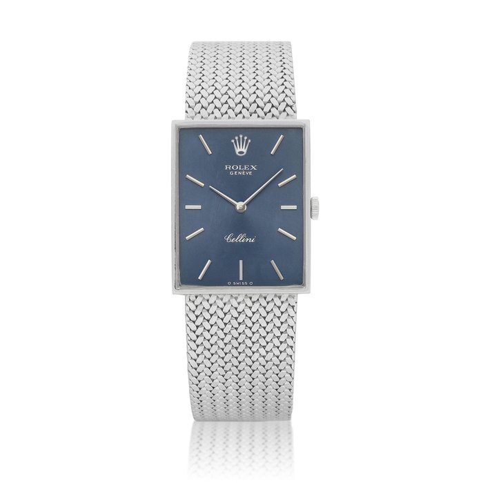 Rolex Cellini, Reference 3843 | A white gold bracelet watch, Circa 1970 | 勞力士 | Cellini 型號3843 | 白金鏈帶腕錶，約1970年製 · 3843