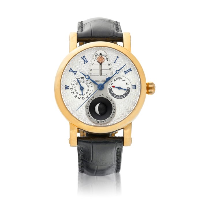 Christiaan Van Der Klaauw Real Moon 1980 | A pink gold wristwatch with date, month, moon phases, declination and eclipse indication, Circa 2012 Real Moon 1980 | 粉紅金腕錶，備日期、月份、月相及月蝕顯示，約2012年製