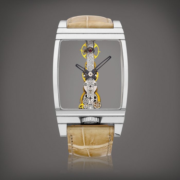 Corum Golden Bridge, Reference 113.550.59 | A white gold skeletonised wristwatch, Circa 2006 | 崑崙 | Golden Bridge 型號113.550.59 | 白金鏤空腕錶，約2006年製 · 113.550.59