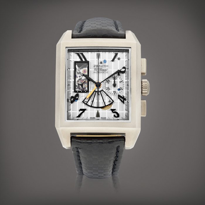 Zenith Port-Royal, Reference 95 0550 4021 | A titanium chronograph wristwatch with power reserve indication, Circa 2005 | 真力時 | Port-Royal 型號95 0550 4021 | 鈦金屬計時腕錶，備動力儲備顯示，約2005年製 · ERENCE