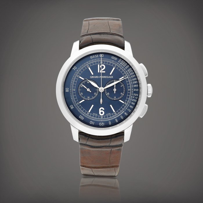 Girard-Perregaux 1966, Reference 49539-53-451-BK6B | A white gold chronograph wristwatch, Circa 2017 | 芝柏 | 1966 型號49539-53-451-BK6B | 白金計時腕錶，約2017年製 · 49539-53-451-BK6B