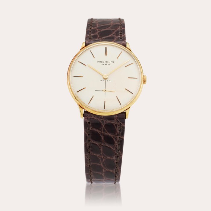 Patek Philippe Calatrava, Reference 2573 | A yellow gold wristwatch, Retailed by Beyer, Made in 1957 | 百達翡麗 | Calatrava 型號2573 | 黃金腕錶，由 Beyer 發行，1957年製 · 2573