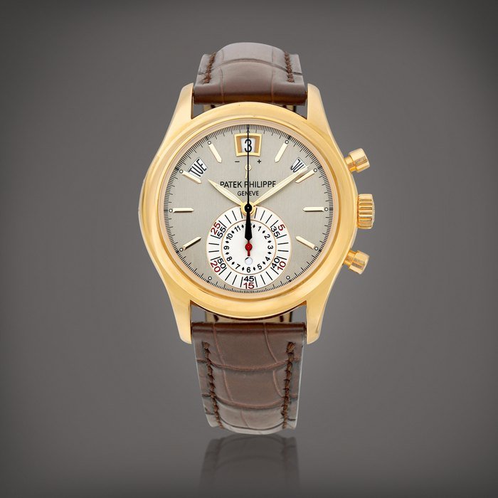 Patek Philippe Reference 5960 | A pink gold annual calendar flyback chronograph wristwatch with power reserve and day and night indication, Circa 2010 | 百達翡麗  型號5960 |  粉紅金年曆飛返計時腕錶，備動力儲備及晝夜顯示，約2010年製 · 5960