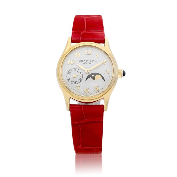 Patek Philippe Reference 4856 | A yellow gold wristwatch with moon phases, Circa 2000 | 百達翡麗 | 型號4856 | 黃金腕錶，備月相顯示，約2000年製 · 4856