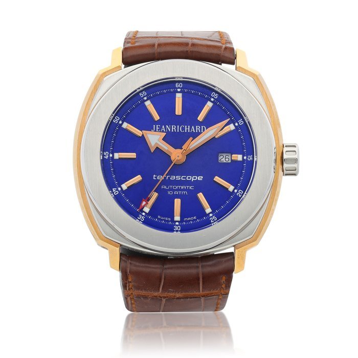 Jean Richard Terrascope, Reference 60500, A pink gold and stainless steel wristwatch with date, Circa 2015 Terrascope | 型號60500 粉紅金及精鋼腕錶，備日期顯示，約2015年製 · 60500