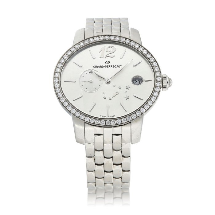 Girard-Perregaux Girard-Perregaux | Cat's Eye, Reference 80486, A stainless steel wristwatch with date, power reserve indication and bracelet, Circa 2012 | 芝柏 |  Cat's Eye 型號80486   精鋼鏈帶腕錶，備日期及動力儲備顯示，約2012年製 · 80486