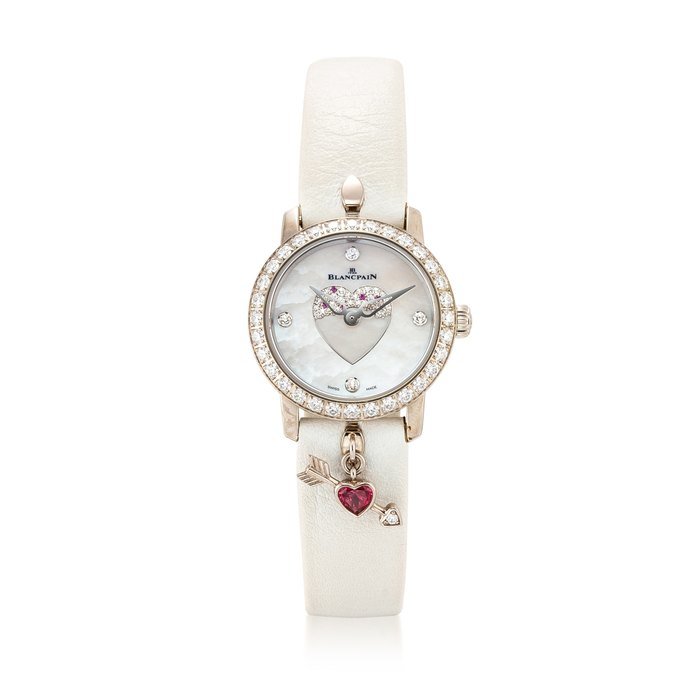 Blancpain Blancpain | Reference 0063F-1954-63A, A limited edition white gold, diamond and ruby-set wristwatch with mother-of-pearl dial, Circa 2016 | 寶珀 | 型號0063F-1954-63A   限量版白金鑲鑽石及紅寶石腕錶，備珠母貝錶盤，約2016年製 · 0063F-1954-63A