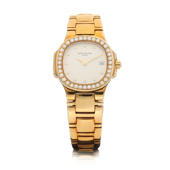 Patek Philippe Patek Philippe | Nautilus, Reference 4700, A yellow gold and diamond-set bracelet watch with date, Circa 1985 | 百達翡麗 | Nautilus 型號4700   黃金鑲鑽石鏈帶腕錶，約1985年製 · 4700