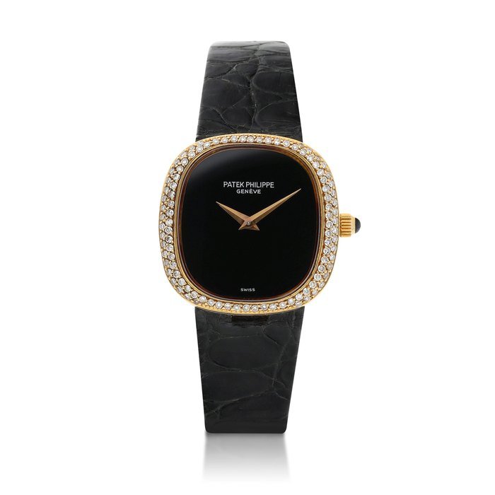 Patek Philippe Patek Philippe | Ellipse, Reference 4312, A yellow gold and diamond-set wristwatch with onyx dial, Made in 1978 | 百達翡麗 | Ellipse 型號4312   黃金鑲鑽石腕錶，備瑪瑙錶盤，1978年製 · 4312