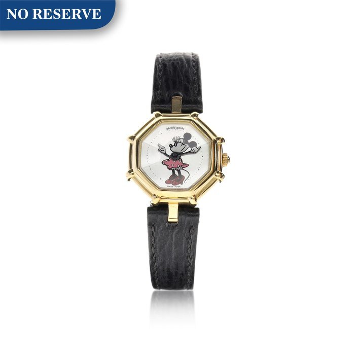 Gerald Genta Gerald Genta | Fantasy Retro Minnie Mouse, Reference G3299.7, A yellow gold wristwatch with mother-of-pearl dial, Circa 1995 | Fantasy Retro Minnie Mouse 型號G3299.7 黃金腕錶，備米妮老鼠珠母貝錶盤，約1995年製 · G3299.7