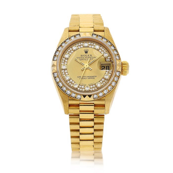 Rolex Rolex | DateJust, Reference 69268, A yellow gold and diamond-set wristwatch with date and bracelet, Circa 1994 | 勞力士 | DateJust 型號69268 黃金鑲鑽石鏈帶腕錶，備日期顯示，約1994年製 · 69268