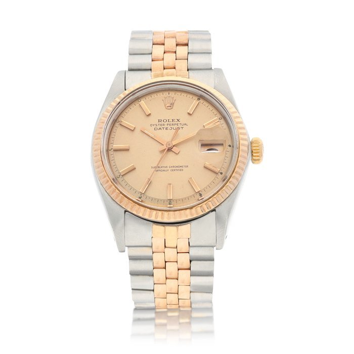 Rolex Rolex | DateJust, Reference 1601, A pink gold and stainless steel wristwatch with date and bracelet, Circa 1968 | 勞力士 | DateJust 型號1601 粉紅金及精鋼鏈帶腕錶，備日期顯示，約1968年製 · 1601