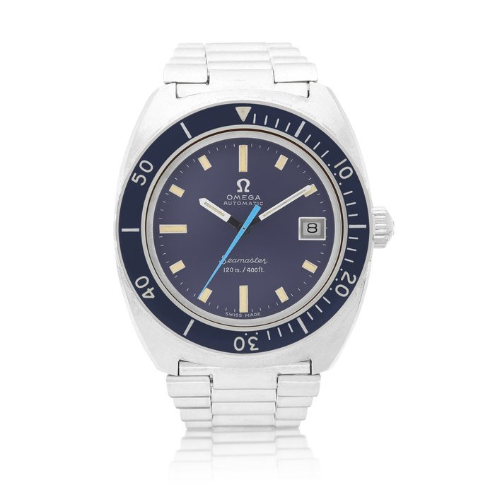 Omega Omega | Seamaster, Reference 166.088, A stainless steel wristwatch with date and bracelet, Circa 1970 | 歐米茄 | 海馬系列 型號166.088 精鋼鏈帶腕錶，備日期顯示，約1970年製 · 166.088