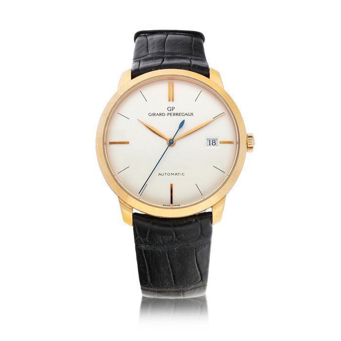 Girard-Perregaux Girard-Perregaux | 1966, Reference 49525, A pink gold wristwatch with date, circa 2015 | 芝柏 | 1966 型號49525 粉紅金腕錶，備日期顯示，約2015年製 · 49525