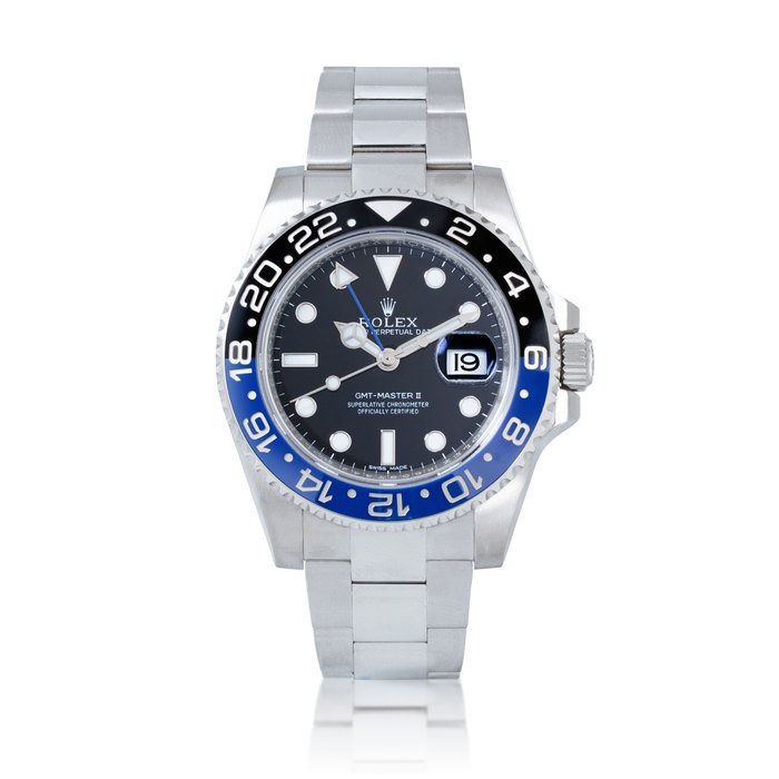 Rolex 'Batman' GMT-Master II, Ref. 116710    Montre bracelet en acier avec deux fuseaux horaires et date |  Stainless steel dual time zone wristwatch with date and bracelet    Circa 2018 |  Vers 2018 · 116710