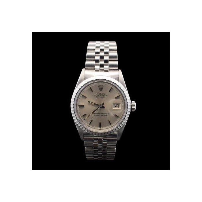 Rolex Datejust36 Silver “Doorstop” Pie-Pan Dial | Engine-Turned Bezel | 1603