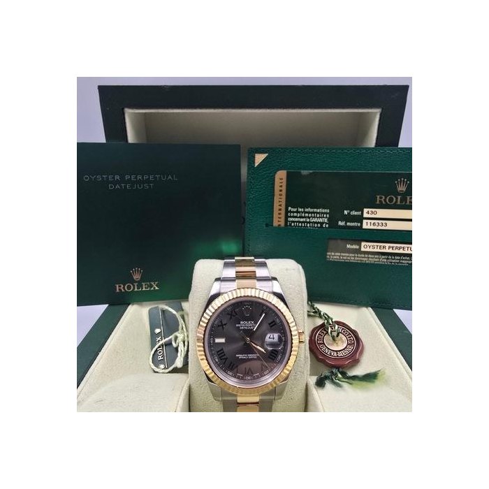 Rolex Datejust II2013 FULL SET Datejust II Wimbledon Dial Oyster 41mm 116333