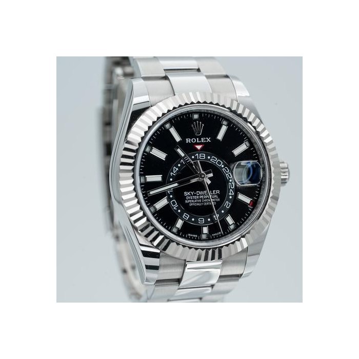 Rolex Sky-DwellerBlack Dial Stainless Steel 326934 BOXES/PAPERS
