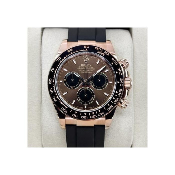 Rolex Daytona2026 Daytona 40mm 126515LN Rose Gold Oysterflex Chocolate Dial