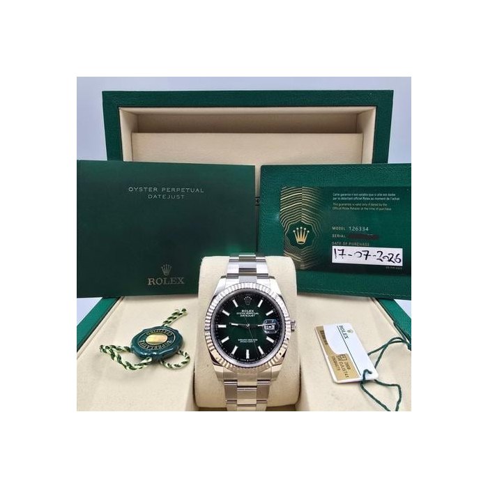 Rolex DatejustNEW 2026 Datejust 41mm 126334 Green Ombré Dial Fluted Oyster