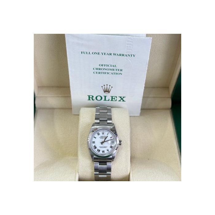 Rolex Datejust68240 DateJust 31MM Stainless Steel White Roman Dial