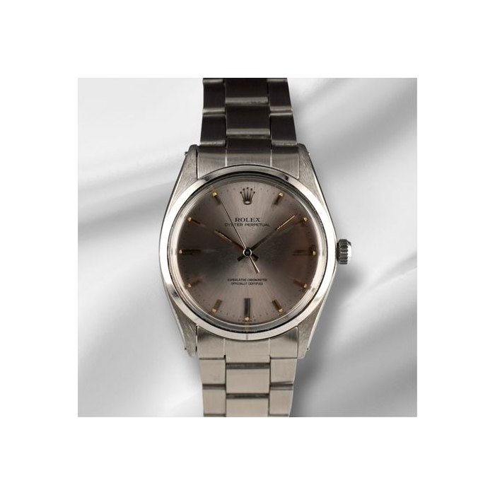 Rolex Oyster Perpetual36mm Silver Dial Vintage Steel Mens Watch 1018