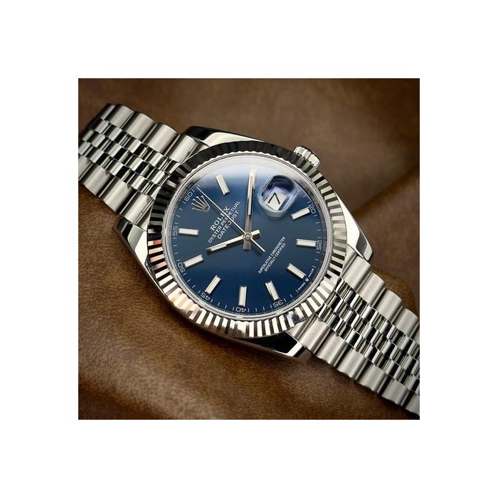 Rolex Datejust41 Blue Dial Fluted Bezel Jubilee Bracelet 126334
