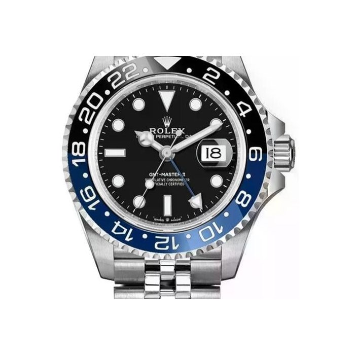 Rolex GMT-Master IIBatgirl Black/Blue Bezel Dial Stainless Steel Men's Watch 126710BLNR-0002 Complete Full Set Ref. 126710BLNR-0002-GC