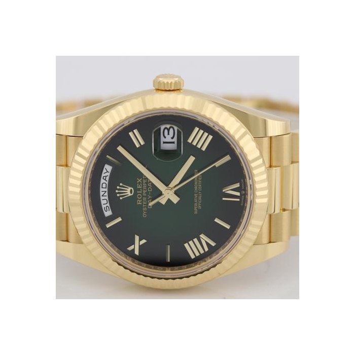 Rolex Day-Date2025 Day-Date 40mm 18K Yellow Gold Ombre Green Dial 228238